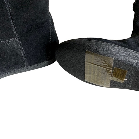 J. Crew black leather boots with faux shearling lining. Size 8 - Picture 5 of 6